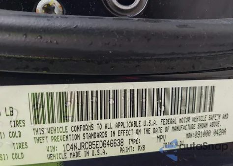 2014 Jeep Patriot Limited from USA, damaged, VIN 1C4NJRCB5ED646638